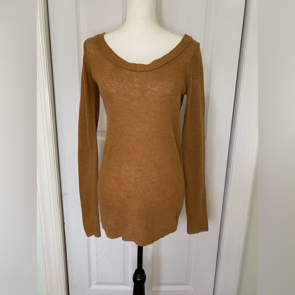 Free People Golden Brown/ Camel Long Sweater Top